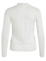 VILA <BR><BR> VISTASIA LACE SHIRT BLACK / WHITE - Image 3