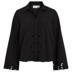 VILA <BR><BR> VISTILA V-NECK SHIRT BLACK