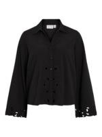 VILA <BR><BR> VISTILA V-NECK SHIRT BLACK