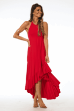 VESTIDO VERMELHO ASSIMÉTRICO TROPICAL BRASIL - TAM U - Image 2