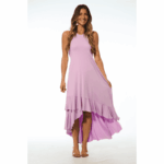 VESTIDO VIOLETA ASSIMÉTRICO TROPICAL BRASIL - TAM U