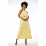 VESTIDO AMARELO COSTAS NUAS TROPICAL BRASIL - TAM U