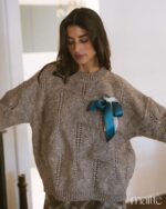 MAÏTTÈ <BR><BR> CAMISOLA DE LÃ CASTANHA - TAM U