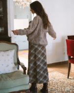 MAÏTTÈ <BR><BR> SAIA COMPRIDA XADRÊS - TAM U - Image 4