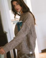 MAÏTTÈ <BR><BR> CAMISOLA DE LÃ CASTANHA - TAM U - Image 2