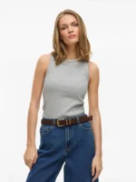 VILA <BR><BR> VISOLA TANK TOP slim fit - GREY - Image 4