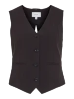 VILA <BR><BR> COLETE VIBETINA BOW DETAIL VEST - BLACK