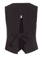 VILA <BR><BR> COLETE VIBETINA BOW DETAIL VEST - BLACK - Image 2