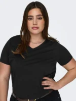 CARMAKOMA <BR><BR> T-SHIRT CARBONNIE - Loose Fit - BLACK - Image 3