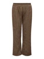 CALÇA CARMAKOMA - CARPINNY PULL UP PANTS WVN - Regular Fit - Black Coffee CLOUD DANCER - Image 3