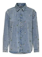 ONLY <BR><BR> ONLVERA FLOWER - DENIM BLUE - Image 4