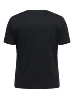 CARMAKOMA <BR><BR> CARKITA LOGO T-SHIRT Black GOLD GLITTER HEART / Cloud Dancer GOLD GLITTER HEART - Image 8