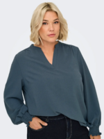 CARMAKOMA <BR><BR> CARMETTA V-NECK TOP Ombre Blue / Cloud Dancer - Image 5