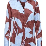 ONLY <BR><BR> ONLFREYLIA CHIGO V NECK SHIRT HOT CHOCOLATE MEGA IRIS