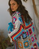 MAÏTTÈ <BR><BR> CASACO CROCHÉ MULTICOR - TAM U - Image 5