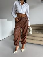ELLA BY TAM <BR><BR>BALLOON LEG JOGGER PANTS CARAMEL - Image 2