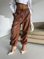 ELLA BY TAM <BR><BR>BALLOON LEG JOGGER PANTS CARAMEL