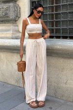 ELLA BY TAM <BR><BR> ELEGANT SET STRIPES BEGE - Image 5