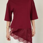 ELLA BY TAM <BR><BR> ELEGANT BURGUNDY BLOUSE