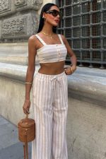 ELLA BY TAM <BR><BR> ELEGANT SET STRIPES BEGE - Image 4