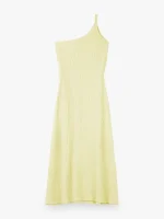 BALMOHK <BR><BR> ASYMETRIC MIDI DRESS TEXTURE LIGHT BLUE / BLAZING YELLOW - Image 10