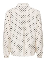 ONLY <BR><BR> ONLMAIZEE FRILL SHIRT CLOUD DANCER BLACK DOT - Image 2