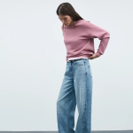 VILA <BR><BR> VIFREYA JAF HW WIDE JEANS LIGHT DENIM BLUE / CLOUD DANCER