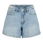VILA <BR><BR>VIJAF RW DENIM SHORTS LIGHT BLUE DENIM / WHITE
