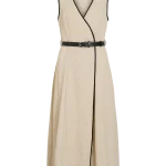 VILA <BR><BR>VIJASMINE MIDI DRESS natural melange