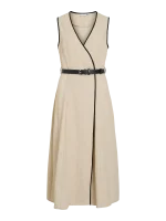 VILA <BR><BR>VIJASMINE MIDI DRESS natural melange