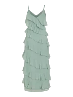 VILA <BR><BR>VILUNA STRAP ANKLE DRESS GREEN MILIEU - Image 4