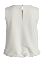 VILA <BR><BR>VIPRISILLA O-NECK BALLOON TOP SNOW WHITE - Image 2