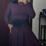 CALÇA FLARED AMEIXA - ELLA BY TAM