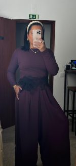 CALÇA FLARED AMEIXA - ELLA BY TAM