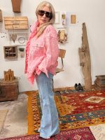 MAÏTTÈ <BR><BR> BLUSÃO COM LANTEJOULAS ROSA  - TAM U - Image 3