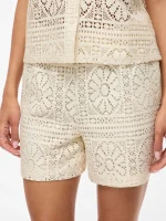 VILA <BR><BR>VIMERINDA HW SHORTS BIRCH / BLACK BEAUTY / CHOCOLATE - Image 8