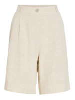 VILA <BR><BR>VIPRISILLA HW BERMUDA SHORTS NATURAL MELANGE