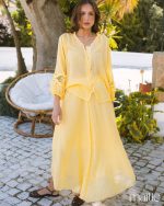 MAÏTTÈ <BR><BR> CAMISA AMARELO COM CINTO  - TAM U - Image 6