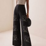 ELLA BY TAM <BR><BR> CALÇA BORDADA TAYA PRETO