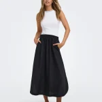 ONLY <BR><BR> ONLZAYA LONG DRESS BLACK & WHITE
