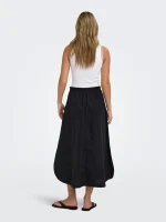 ONLY <BR><BR> ONLZAYA LONG DRESS BLACK & WHITE - Image 3
