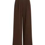 VILA <BR><BR>VIBENNE HW WIDE PLEAT PANTS BLACK BEAUTY | PORT ROYALE | COFFEE BEAN