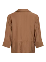 VILA <BR><BR>VIJOBBA V-NECK ZIPPER TOP NUTHATCH - Image 7