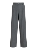 VILA <BR><BR> VIKARI WIDE PANT DARK GREY MELANGE | BLACK BEAUTY |FALCON