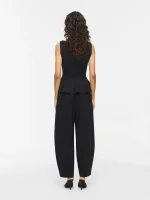 VILA <BR><BR>VIMASTRIBA HW BARREL PANTS BLACK BEAUTY PINSTRIPE - Image 2