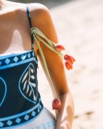 MAÏTTÈ <BR><BR>VESTIDO COMPRIDO AZUL E BRANCO - TAM U - Image 6