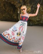 MAÏTTÈ <BR><BR>VESTIDO COMPRIDO ALÇA FINA - TAM U
