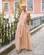 MAÏTTÈ <BR><BR> VESTIDO COMPRIDO ROSA PASTEL - TAM U - Image 3