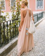 MAÏTTÈ <BR><BR> VESTIDO COMPRIDO ROSA PASTEL - TAM U - Image 2