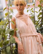 MAÏTTÈ <BR><BR> VESTIDO COMPRIDO ROSA PASTEL - TAM U - Image 5